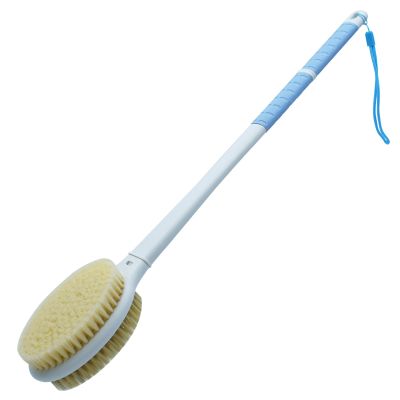 Shower Brush with Soft and Stiff Bristles, 20.5" Extended Long Handle Back Scrubber Dual-Side Bath Brush Body Exfoliator for Wet or Dry Brushing (Super Long Handle)