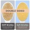 Shower Brush with Soft and Stiff Bristles, 20.5" Extended Long Handle Back Scrubber Dual-Side Bath Brush Body Exfoliator for Wet or Dry Brushing (Super Long Handle) view 2
