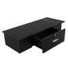 Salon Stations for Hair Stylist, Wall Mount Styling Station Classic Locking Barber Stations Beauty Salon Equipment with Drawer (with 1 Drawers &3 Hair Dryer, Black) view 3