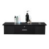 Salon Stations for Hair Stylist, Wall Mount Styling Station Classic Locking Barber Stations Beauty Salon Equipment with Drawer (with 1 Drawers &3 Hair Dryer, Black) view 4