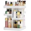 360Rotating Makeup Organizer, Large Capacity Vanity Organizer with DIY Adjustable Trays, Makeup Brush Cosmetic Skincare Organizer Spinning Holder Shelf Storage Rack, Perfume Organizer For Dresser view 1