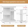 360Rotating Makeup Organizer, Large Capacity Vanity Organizer with DIY Adjustable Trays, Makeup Brush Cosmetic Skincare Organizer Spinning Holder Shelf Storage Rack, Perfume Organizer For Dresser view 4