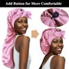 3pcs Long Satin Bonnets for Braids Locs, Large Silky Hair Bonnet with Tie for Women Sleeping Curly Hair, A view 2