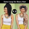 3pcs Long Satin Bonnets for Braids Locs, Large Silky Hair Bonnet with Tie for Women Sleeping Curly Hair, A view 4
