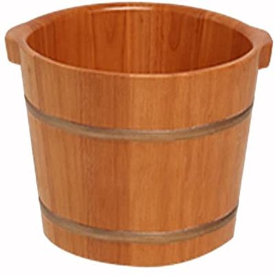 ENWIND Pedicure Foot Spa Oak Foot Tub Foot Bath Barrel Wood Footbath Solid Wood Pedicure Basin Tub Foot Massage (Color : 1, Size : 38cm*24cm)