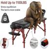 CLORIS 84" Professional Massage Table Portable 3 Folding Lightweight Facial Salon Spa Tattoo Bed Height Adjustable with Carrying Bag & Wooden Leg Hold Up to 1100LBS view 2