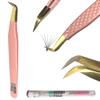 AVXIGO FIELD Boot Precision Fiber Tip Lash Tweezer for Eyelash Extensions (Baby Pink), Limited Edition - Comes with Mascara Brush, Storage Box & Tube Case view 1