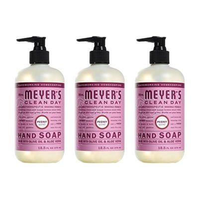 Mrs. MEYER'S CLEAN DAY Hand Soap Peony, 12.5 Fl Oz (Pack of 3)