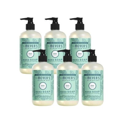 Mrs. MEYER'S CLEAN DAY Liquid Hand Soap Mint (12.5 Fl Oz (Pack of 6))