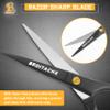 BROSTACHE 5 Professional Beard and Mustache Scissors, German Steel Beard Scissors Come with Mustache Comb, Beard Comb and Carrying Pouch. Grooming Scissor for All Facial Hair Scissors (Black) view 2