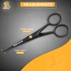 BROSTACHE 5 Professional Beard and Mustache Scissors, German Steel Beard Scissors Come with Mustache Comb, Beard Comb and Carrying Pouch. Grooming Scissor for All Facial Hair Scissors (Black) view 3
