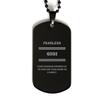 Gigi Funny Gifts, Fearless Gigi, your courage inspires us, Gigi Birthday Novelty Gifts, Gigi Black Dog Tag view 1