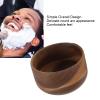WOOXGEHM Wooden Shaving Bowl, Burr Free Compact Wooden Shaving Mug, Arc Design, Delicate and Practical Shaving Cream Cup for Home Barber Shop Salon view 4