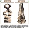 COOKOO 9 Packs French Curly Braiding Hair 22 Inch for Goddess Box Braids with Loose Wave Curly Ends Mix Black and Blonde Pre Stretched French Curls Synthetic Hair Extentions for Women P1B/27/613# view 4