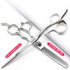 5.5/6/6.5-inch professional hair clipper set, stainless steel sharp hair clippers, barber specific scissors (6 inch-2pc-A) view 2