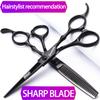 5.5/6-inch professional hairdressing set with stainless steel sharp scissors, suitable for hairdressers and hair salons (6 inch-2pc-A) view 2