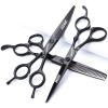 5.5/6-inch Professional Hairdressing Set with Stainless Steel Sharp Scissors, Suitable for Hairdressers and Hair Salons (6 inch-3pc-A) view 1