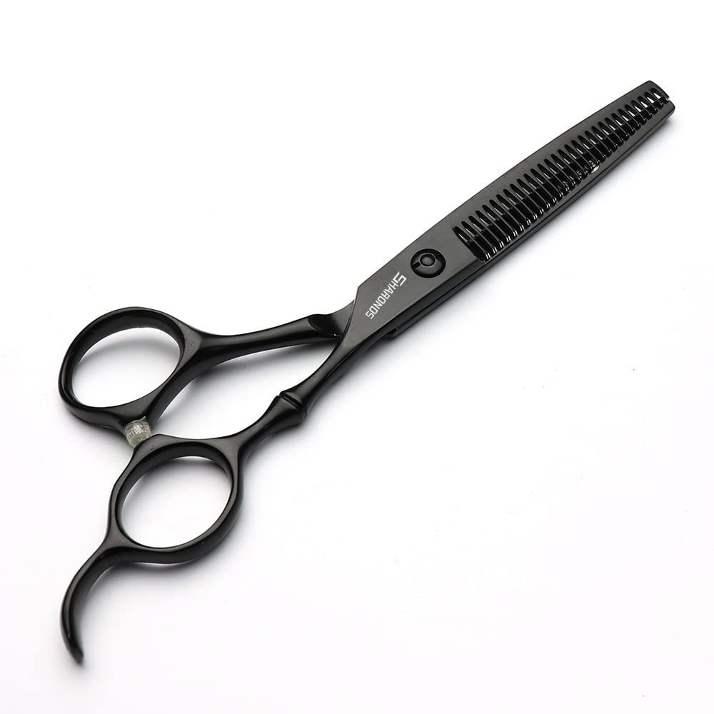 5.5/6-inch professional hairdressing set with stainless steel sharp scissors, suitable for hairdressers and hair salons (6-in thinning scissors)