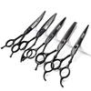 5.5/6-inch professional hairdressing set with stainless steel sharp scissors, suitable for hairdressers and hair salons (6 inch-5pc) view 1