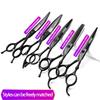 5.5/6-inch professional hairdressing set with stainless steel sharp scissors, suitable for hairdressers and hair salons (6 inch-5pc) view 2