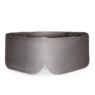 Dore & Rose Deep Sleep Mask Light Blocking, 23 Momme Mulberry Silk Eye Mask, Ultra Soft, Adjustable - Travel Sleeping Mask for Men & Women - Charcoal
