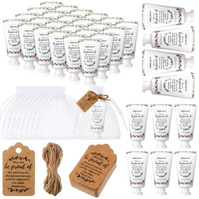 Dansib 48 Sets Employee Appreciation Gifts Thank You Team Gifts Hand Mini Lotion Bulk Inspirational Travel Size Hand Cream for Christmas Stocking Stuffer Employee Coworker Team Staff Teacher(Cute)