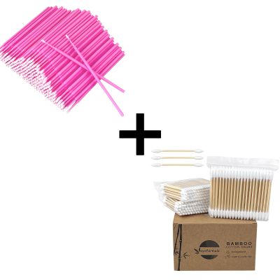 300 Pcs Microswabs + 500 Pcs Pointed Cotton Swabs