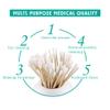 200 Pcs Long Cotton Swabs (Round Tip) + 200 Pcs Long Cotton Swabs (Pointed Tip) view 4
