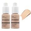 2 Pack PHOERA Foundation,Flawless Soft Matte Liquid Foundation 24 HR Oil Control Concealer Foundation Makeup,Full Coverage Foundation for Women and Girls (102 Nude) view 1