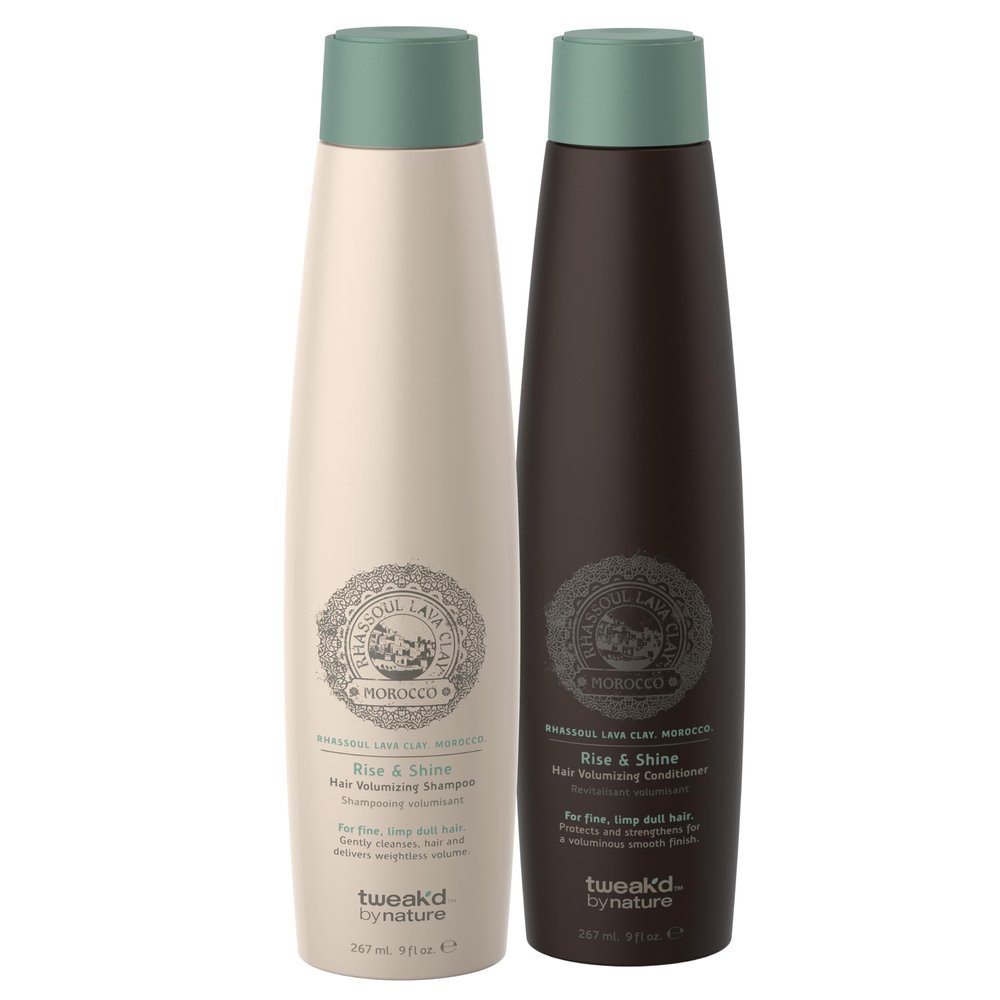 Tweakd by Nature - Rise & Shine Hair Volumizing and Thickening Shampoo and Conditioner Set for Fine Hair, Paraben and Sulfate Free Shampoo and Conditioner for Oily Hair, Hydrating (2 x 9 ounces)