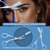 3pcs-Eyebrow Scissors with Eyebrow Razor,Professional Eyebrow Trimmer Scissors with Comb,Non Slip Finger Grips Eyebrow Trimmer, Hair Removal Beauty Accessories for Men Women (Green,Blue,white) view 3