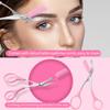 3pcs-Eyebrow Scissors with Eyebrow Razor,Professional Eyebrow Trimmer Scissors with Comb,Non Slip Finger Grips Eyebrow Trimmer, Hair Removal Beauty Accessories for Men Women (Black, Pink, Blue) view 3