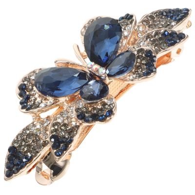 FRCOLOR Spring Butterfly Hair Clip Rhinestone Accents Elegant Barrette for Women for Weddings Parties Everyday Styling Suitable for Hair Types