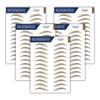 Bliss and Beyond USA Waterproof Eyebrow Tattoo Sticker - Valued Set of 5 Sheets - Long-Lasting, Natural-Looking Fake Eyebrow for Bald Spots, Alopecia, Ongoing Chemo, Cancer gift. | Same Size eyebrow tattoo stickers | Hairloss Solution (Dramatic Miami view 1