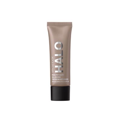 Smashbox Halo Healthy Glow All-In-One Tinted Moisturizer SPF 25 | Hydrating, Long Wearing, Tinted Moisturizer with SPF | Hyaluronic Acid, Mini, 0.41 Fl Oz, Deep