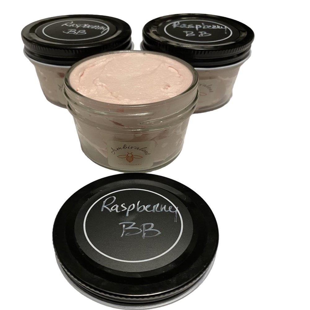 Ambivalent Apothecary Handmade, All Natural, Organic Whipped Body Butter (Rasbperry)