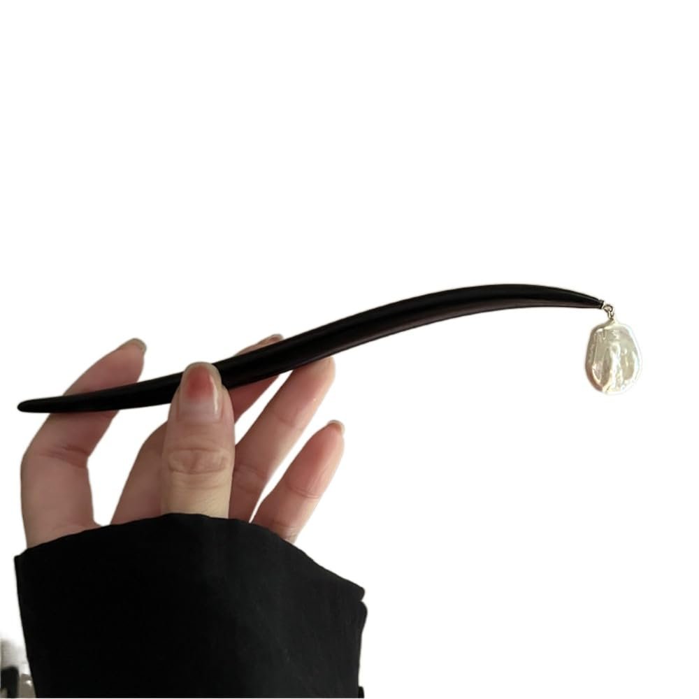 16.8cm Chinese Style Natural Irregular Pearl Hair Sticks Geometric Hair Pins and Clips