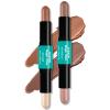 Contour Stick, 2Pcs Dual-Ended Highlighter Makeup Pen & Contouring Stick for Face Shaping, Long Lasting Waterproof Cream Bronzer & Highlight Sticks Make Up Kit for All Skin Tones(01# + 03#) view 1