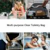 Buminee Clear Pouch, Makeup Bag, 6.6"x2.3"x4.7" TSA Approved Toiletry Bag-1 Pack All Clear view 4