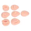 Asixxsix Piercing Practice Body Parts, Soft Practice Model with Tongue & Mouth Model, Eye Nose Ear Model, Navel Model, Acrylic Stand, for Jewelry Display, Piercing Practice (Light Skin Color) view 3