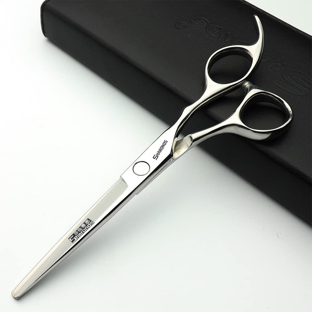 6/7-inch professional hair clippers, stainless steel sharp scissors, easy to trim, suitable for hairdressers, hair salons, and families. (6in Cutting Scissor-C)