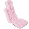 Full Body Bath Pillow for Bathtub, Bath Pillows for Tub, Adult Bath Tub Pillow for Tub Neck and Back Support Ergonomic Quick Dry Headrest Cushion (Pink Lengthened With Suction Cup , 78cm*35cm) view 1