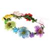 AKOAK 1 Pack Flower Crown Girl Floral Headpiece, Bohemian Flower Crown, Adjustable Flower Headband with Garland, for Weddings, Baby Showers, Family Photos and Fancy Parties (Color) view 2