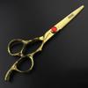 6/7-inch professional hair clippers, stainless steel sharp scissors, easy to trim, suitable for hairdressers, hair salons, and families. (7 inch-2pc-A) view 3