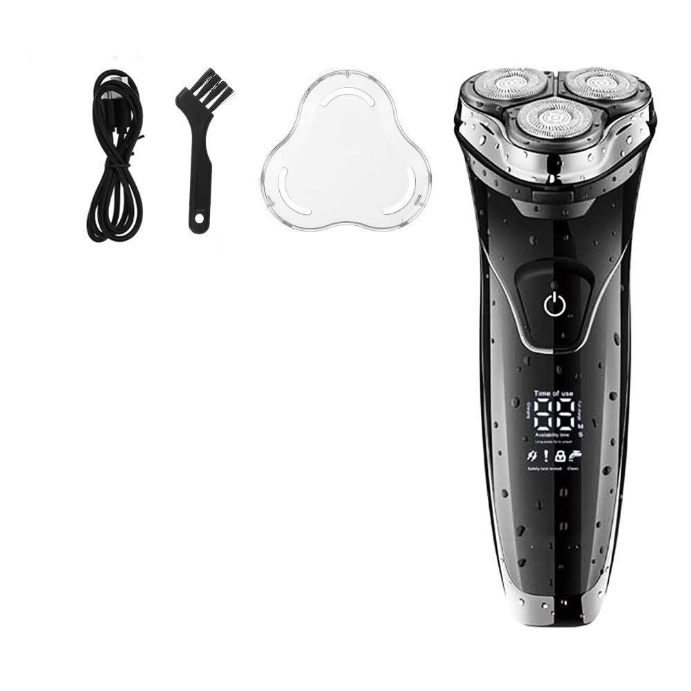 Head Shavers for Bald Men, Men's Smart Electric Shaver Fast Charging Razor Beard Trimmer 3D Floating Cutter Head Shaving Machine LED Display