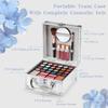 Color Nymph Beginner Makeup Kit For Teens With The Small Cosmetic Train Case Included 24-Colors Eyeshadow Palette Blushes Bronzer Highlighter Lipstick Brushes Mirror(Silver) view 2