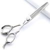 6/7/8-inch professional hairdressing set, stainless steel sharp scissors, easy to trim, suitable for hairdressers, hair salons, and families. (6-in thinning scissors) view 1