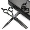 6/7/8-inch professional hairdressing set, stainless steel sharp scissors, easy to trim, suitable for hairdressers, hair salons, and families. (6 inch-2pc-A) view 1