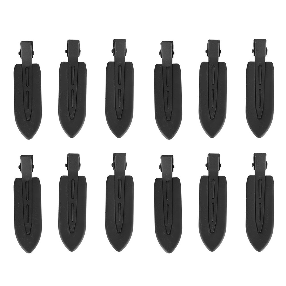 21PCS Creaseless Makeup Hair Clip, Styling Black Leaf Shaped Hair Barrettes, for Home Salon Hairstyle Bangs Application