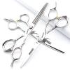 6/7/8-inch professional hairdressing set, stainless steel sharp scissors, easy to trim, suitable for hairdressers, hair salons, and families. (6 inch-3pc) view 1